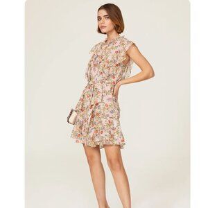 Marissa Webb Collective Floral Ruffle Tie Dress size 10